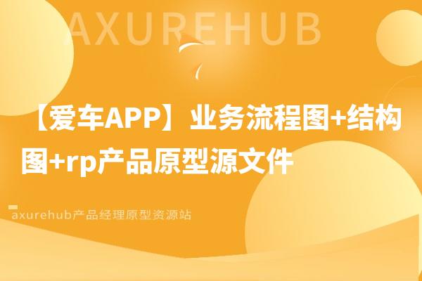 【爱车APP】业务流程图+结构图+rp产品原型源文件